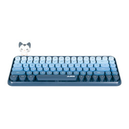 Клавиатура, Ajazz, 308i/Cat/Blue, 308i Cat, Мембранная, 75%, Bluetooth, Анг/Рус, Синий
