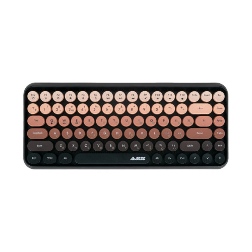 Клавиатура, Ajazz, 308i/Cat/Bean, 308i Cat, Мембранная, 75%, Bluetooth, Анг/Рус, Коричневый