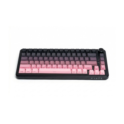 Клавиатура, Ajazz, AK820/MAX/Magnetic/Pink, AK820 Max, Игровая, Механическая, 75%, Magnetic Switches, Проводная, USB, Подсветка RGB, Анг/Рус, Розовый