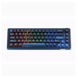 Клавиатура, Ducky, OK-M-65, Baby Switch DKOKM2567-KYRUPDCOCH1, Игровая, Механическая, 65%, Ducky Linear Inductive Switch, USB, 2,4 ГГц, Bluetooth, Подсветка RGB, Размер: 452x150x41 мм., Анг/Рус, Чёрный