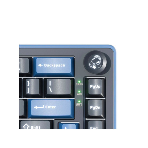 Клавиатура, Ducky, OK-M-65, Baby Switch DKOKM2567-KYRUPDCOCH1, Игровая, Механическая, 65%, Ducky Linear Inductive Switch, USB, 2,4 ГГц, Bluetooth, Подсветка RGB, Размер: 452x150x41 мм., Анг/Рус, Чёрный