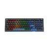 Клавиатура, Ducky, OK-M-98, Baby Switch, Игровая, Механическая, 98%, Ducky Linear Inductive Switch, USB, 2,4 ГГц, Bluetooth, Подсветка RGB, Размер: 452x150x41 мм., Анг/Рус, Чёрный