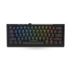 Клавиатура, Ducky, One X Mini Wireless, Игровая, Механическая, 60%, Ducky Linear Inductive Switch, USB, 2,4 ГГц, Bluetooth, Подсветка RGB, Размер: 308x124x39 мм., Анг., Чёрный
