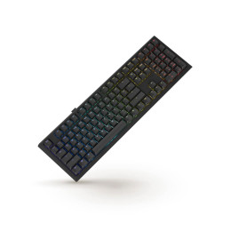 Клавиатура, Ducky, One X Wireless, Игровая, Механическая, 100%, Ducky Linear Inductive Switch, USB, 2,4 ГГц, Bluetooth, Подсветка RGB, Размер: 452x150x41 мм, Анг., Чёрный
