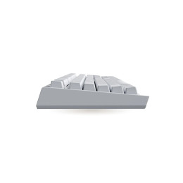 Клавиатура, Ducky, One X Wireless WH, Игровая, Механическая, 100%, Ducky Linear Inductive Switch, USB, 2,4 ГГц, Bluetooth, Подсветка RGB, Размер: 452x150x41 мм., Анг., Белый