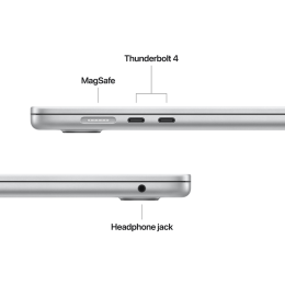 15-inch MacBook Air: Apple M5 chip with 10-core CPU and 10-core GPU, 24GB, 1TB SSD - Silver,Model A3448