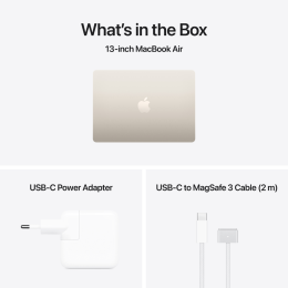 13-inch MacBook Air: Apple M5 chip with 10-core CPU and 8-core GPU, 16GB, 512GB SSD - Starlight,Model A3449