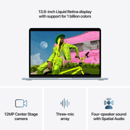 13-inch MacBook Air: Apple M5 chip with 10-core CPU and 10-core GPU, 24GB, 1TB SSD - Sky Blue,Model A3449
