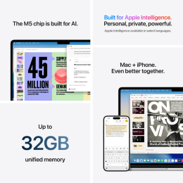 15-inch MacBook Air: Apple M5 chip with 10-core CPU and 10-core GPU, 16GB, 1TB SSD - Sky Blue,Model A3448