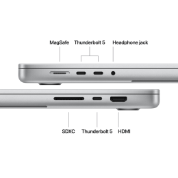 16-inch MacBook Pro: Apple M5 Pro chip with 18-core CPU and 20-core GPU, 24GB, 1TB SSD - Silver,Model A3428
