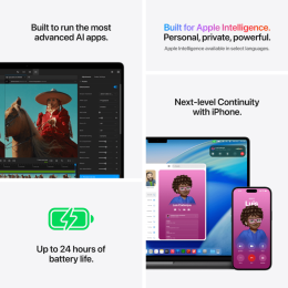 16-inch MacBook Pro: Apple M5 Pro chip with 18-core CPU and 20-core GPU, 24GB, 1TB SSD - Silver,Model A3428