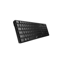 Клавиатура, Genius, Slimstar 7250, Ультратонкая, Беспроводная 2.4ГГц, Кол-во стандартных клавиш 104, Батарейки в комплекте, Размер: 449*161,8*24,9 мм., Анг/Рус, Защита от случайного пролива воды/кофе, Чёрный