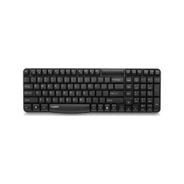 Клавиатура, Rapoo, E1050, Беспроводная 2.4ГГц, Кол-во стандартных клавиш 104, USB Type-A, Англ/Рус, Защита от воды, Радиус действия до 10 м, Черный