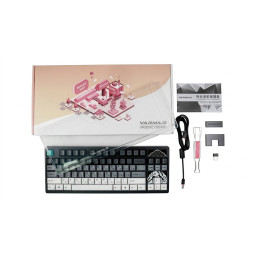Клавиатура, Varmilo, Yakumo, VA80, A90A007F8A8A06A076, Kailh Prestige Silent, Механическая, Подсветка, 358*136*41мм, Англ/Рус, Серый
