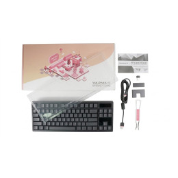 Клавиатура, Varmilo, Charcoal VA80, A90A032F8A8A06A076, Kailh Prestige Silent, Механическая, Подсветка, 358*136*41мм, Англ/Рус, Черный