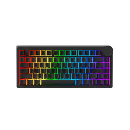 Клавиатура, Ajazz, AK820V2/Island/Black, AK820 V2, Магнитная, 75%, Ice Island Switches, Проводная, USB, Подсветка RGB, Анг/Рус, Чёрная