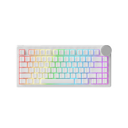 Клавиатура, Ajazz, AK820V2/Island/White, AK820 V2, Магнитная, 75%, Ice Island Switches, Проводная, USB, Подсветка RGB, Анг/Рус, Белая