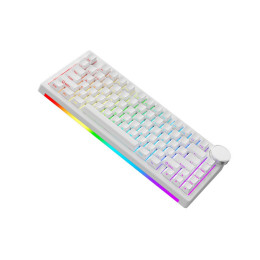 Клавиатура, Ajazz, AK820V2/Island/White, AK820 V2, Магнитная, 75%, Ice Island Switches, Проводная, USB, Подсветка RGB, Анг/Рус, Белая