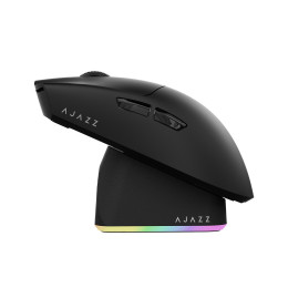 Компьютерная мышь, Ajazz, AJ139P/V3/Max/Black, AJ139P V3 Max, Игровая, Оптическая, PAW3395, до 32000 DPI, Беспроводная, USB, 2,4 ГГц, Bluetooth, Чёрная