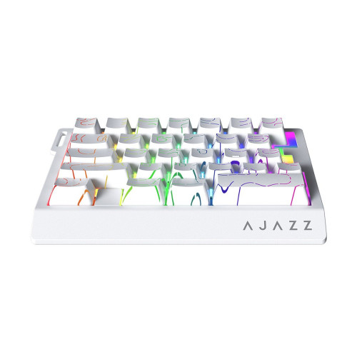 Клавиатура, Ajazz, AK029/ArcticIsle/WB, AK029, Игровая, Механическая, one-handed keypad, Arctic Isle Magnetic Switches, Проводная, USB, Подсветка RGB, Анг, Белый