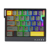 Клавиатура, Ajazz, AK029/ArcticIsle/BY, AK029, Игровая, Механическая, one-handed keypad, Arctic Isle Magnetic Switches, Проводная, USB, Подсветка RGB, Анг, Серый