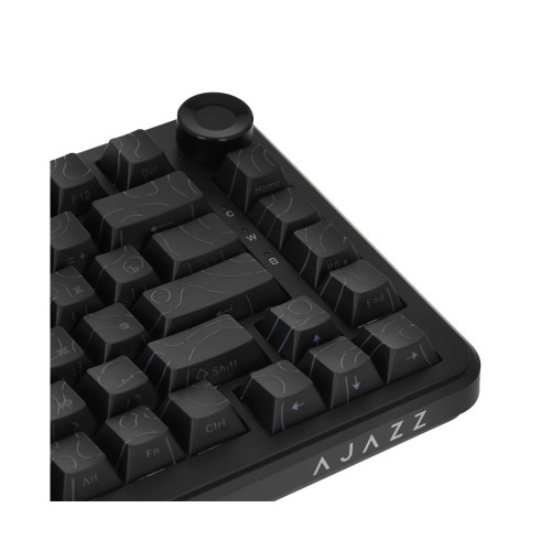 Клавиатура, Ajazz, AK820/Max/Magnetic/CB, AK820 Max, Магнитная, 75%, Magnetic Switches, Проводная, USB, Подсветка RGB, Анг/Рус, Чёрная