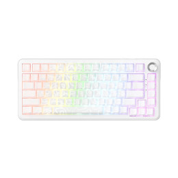Клавиатура, Ajazz, AK820/Max/Magnetic/CW, AK820 Max, Магнитная, 75%, Magnetic Switches, Проводная, USB, Подсветка RGB, Анг/Рус, Белая