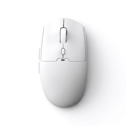 Компьютерная мышь, Ajazz, NJ11/MC/White, NJ11 MC, Игровая, Оптическая, PAW3311, до 12800 DPI, Беспроводная, USB, 2,4 ГГц, Bluetooth, Симметричная, 1000 Гц, Белая