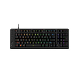Клавиатура, HyperX, B7JE0AA#ABA, Eve 1800, Игровая, Мембранный, USB, кабель 1.5м, Подсветка RGB, Анг, Черный