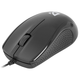 Мышь проводная Defender Optimum MB-160 (Черный), USB 2кн, 1кл-кн. Полноразмерная мышь для ПК, сенсор оптический 1000 dpi, 3 кнопки, колесо с нажатием. Длина провода 1,5 м