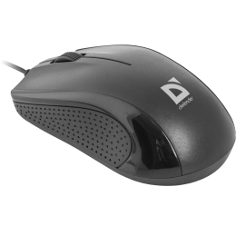Мышь проводная Defender Optimum MB-160 (Черный), USB 2кн, 1кл-кн. Полноразмерная мышь для ПК, сенсор оптический 1000 dpi, 3 кнопки, колесо с нажатием. Длина провода 1,5 м