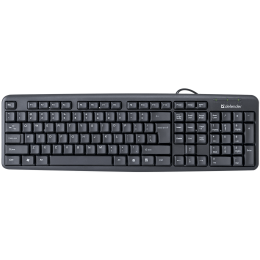 Клавиатура Defender Element HB-520 B (Черный), USB, ENG/RUS/KAZ,стандарт