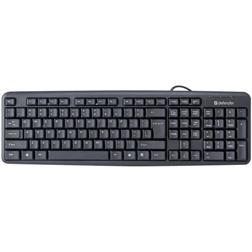 Клавиатура Defender Element HB-520 B (Черный), USB, ENG/RUS/KAZ,стандарт