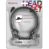 Наушники с микрофоном Defender Aura 102, стерео, 1,8 м. Самое простое и недорогое решение в выборе гарнитуры Defender. Легкая регулируемая головная стяжка повышает уровень комфорта.