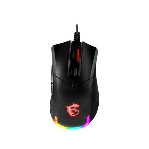 Мышь MSI Clutch GM50 USB2.0/TPE-кабель 2м/Вес 87г./RGB подсветка/Черный