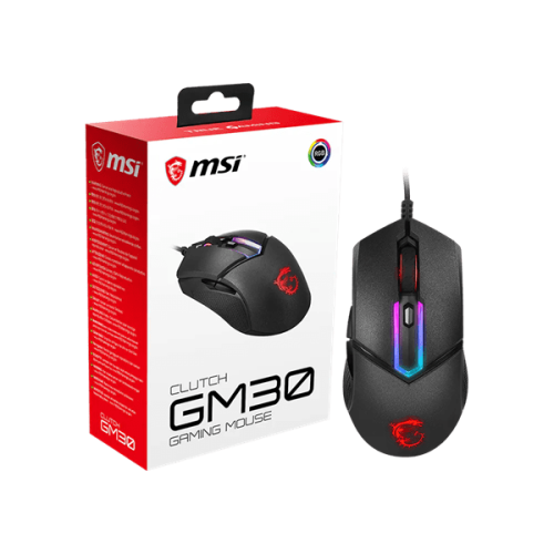 Мышь MSI Clutch GM30 Black GAMING Mouse USB2.0/кабель 2м/Вес 98г./Черный