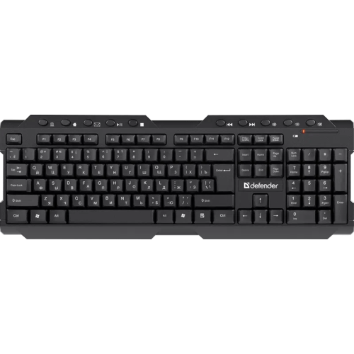 Клавиатура беспроводная Defender Element HB-195 USB (Черный), USB, ENG/RUS,стандарт