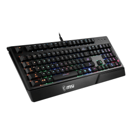 Игровая Клавиатура MSI Vigor GK20 RU, 108 клавиш, RGB SHOW,  кабель 1,8м, USB2.0. Эргономичные колпачки для клавиш. Эффект радужной подсветки. 