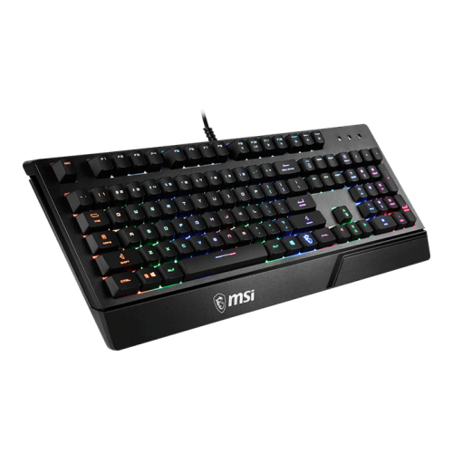 Игровая Клавиатура MSI Vigor GK20 RU, 108 клавиш, RGB SHOW, кабель 1,8м, USB2.0. Эргономичные колпачки для клавиш. Эффект радужной подсветки. "Горячие" клавиши для быстрого управления (Мультимедиа/Яркость). Водостойкая конструкция клавиатуры. Резиновые н
