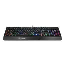 Игровая Клавиатура MSI Vigor GK20 RU, 108 клавиш, RGB SHOW,  кабель 1,8м, USB2.0. Эргономичные колпачки для клавиш. Эффект радужной подсветки. 