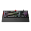 Механическая Игровая Клавиатура AOC AGON AGK700, 108 программируемых клавиш, переключатель CHERRY MX RED (50млн. нажатий), RGB синхронизация, кабель в оплетке 1,8м USB2.0, Магнитная кожаная подставка под запястье, регулятор громкости, USB-порт в клавиат