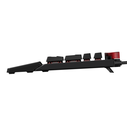 Механическая Игровая Клавиатура AOC AGON AGK700, 108 программируемых клавиш, переключатель CHERRY MX RED (50млн. нажатий), RGB синхронизация, кабель в оплетке 1,8м USB2.0, Магнитная кожаная подставка под запястье, регулятор громкости, USB-порт в клавиат