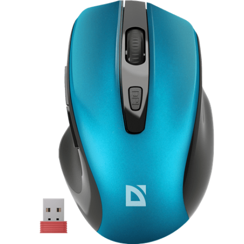 Мышь беспроводная Defender Prime MB-053 бирюзовый, 6 кнопок, 800/1200/1600 dpi