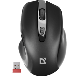 Мышь беспроводная Defender Prime MB-053 черный, 6 кнопок, 800/1200/1600 dpi