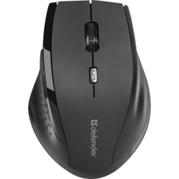 Мышь беспроводная Defender Accura MM-365 черный,6 кнопок,800-1200 dpi, 3 режима разрешения мыши 800/1200/1600 dpi. 2 дополнительные боковые кнопки. Эргономичная форма. Сверхпрочное прорезиненное покрытие.