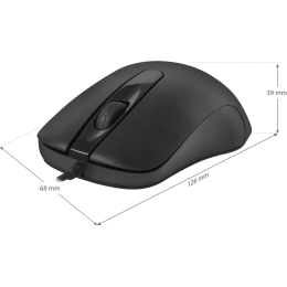 Мышь проводная Defender Classic MB-230 (Черный), USB 4кн, 1кл-кн, 1000-1200 dpi, НОВИНКА!