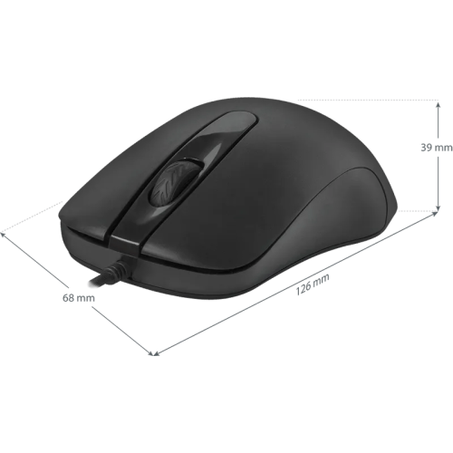Мышь проводная Defender Classic MB-230 (Черный), USB 4кн, 1кл-кн, 1000-1200 dpi, НОВИНКА!
