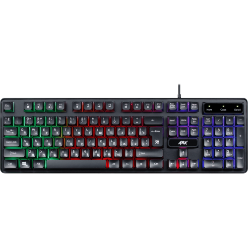 Клавиатура проводная игровая Defender Arx GK-196L, ENG/RUS, USB, радужная подсветка, НОВИНКА!