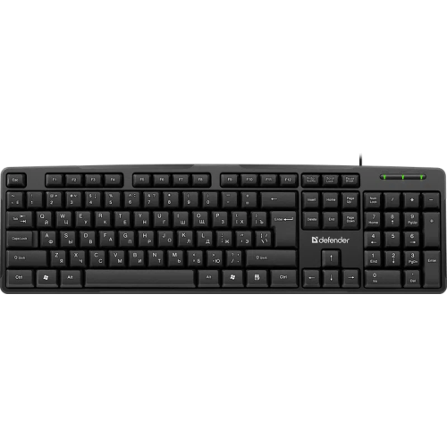 Клавиатура проводная Defender Next HB-440 (Черный), USB, ENG/RUS, стандарт