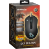 Мышь проводная игровая оптическая Defender Sky Dragon GM-090L (черный),USB, 6 кн. + колесо, 800-3200. Редактор макросов. Эмуляция клавиш клавиатуры. 4 режима разрешения мыши. Широкое прорезиненное колесо прокрутки шириной 8 мм с подсветкой, Высокопрочный